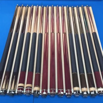 Customized Handmade High Quality Maple Inlay Stainless Steel Joint 2-Piece Pool Cue Wooden Shaft Korean Carom Cue Custom Logo