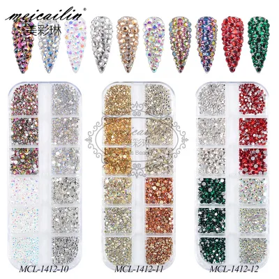 New Arrival AB Colorful Long & Shape Diamond Nail Art Crystal Decoration