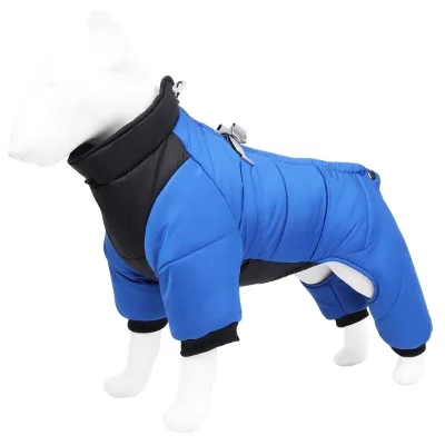 Hot Winter Fashion Pet Dog Coat Classic Waterproof Windproof Wear-Resistant 4 Feet Cotton Clothing Warm Jacket for Pets