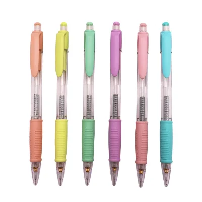 Factory Directly Sale Transparent Plastic Barrel Long Writing Tasks Mechanical Pencils with Ergonomic Comfort Grip