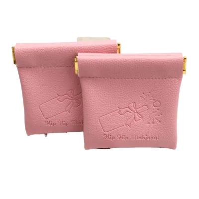 Waterproof Recyclable Soft PU Leather Storage Bags with Embossing for Jewelry Rings Necklace Reusable Textile Packaging