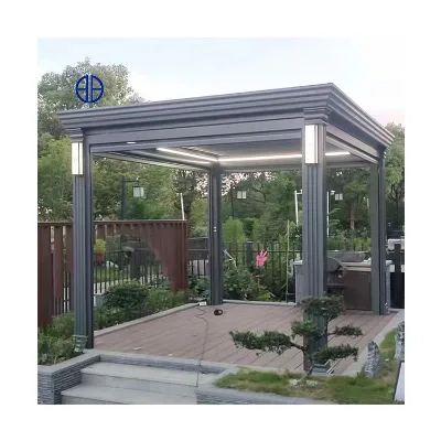 Garden Electric Bioclimatic Gazibo Aluminium-Pergola 3*3 M Louver Pergola Exterior