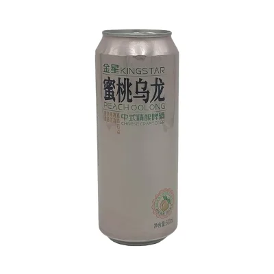 KingStar Peach Oolong Chinese Craft Beer Best Ale in 500ml Bottles Light Color 12-Pack Perfect Pair for Hot Pot & BBQ Bulk Sale