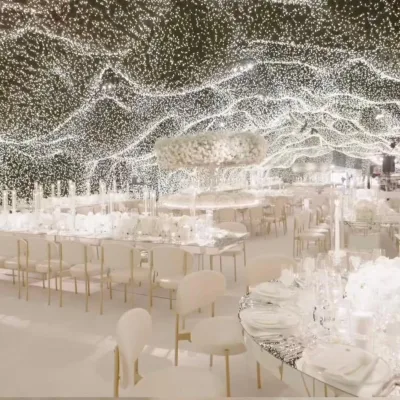 Custom LED Fiber Optic Star Light Manufacturer Flexible Backdrop for Wedding Star Ceiling Cloth
