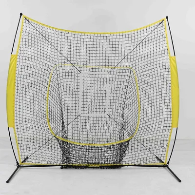 Factory 7X7FT Folding Baseball Rebound Net Fiberglass Steel Frame Portable Practice Hitting Net Big Zone Training Equipment