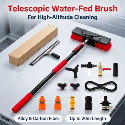 LGL LGL-002 2026 Extendable Solar Panel Cleaning Brush-High-Efficiency Manual Cleaning Tool with Metal Handle for Windows