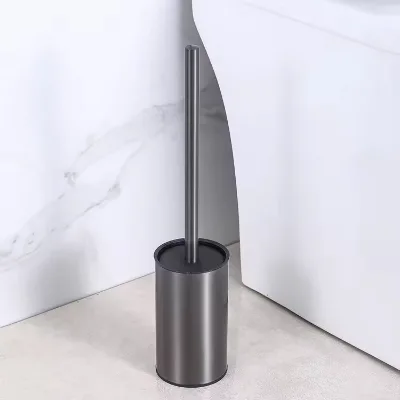 Stainless Steel Free Standing Toilet Cleaner Brush Premium Bathroom Toilet Cleaning Products