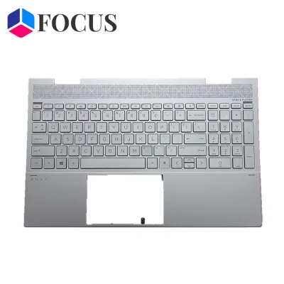 For HP Envy X360 15-ED Palmrest With Backlit Keyboard Silver For Discrete L93227-001