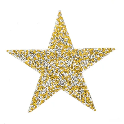 Iron on Transfer Star Crystal Rhinestones Wholesale Flat Back Applique Patch on T-shirt Flower Diy Garment Accessories