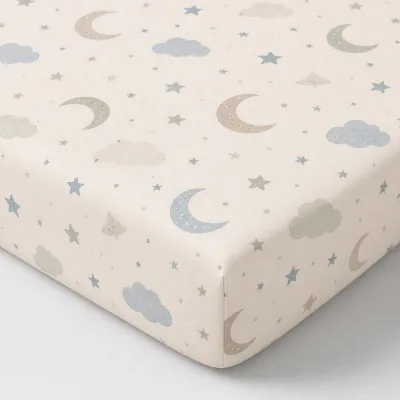 Custom 100% Cotton Baby Fitted Sheet Crib Sheet Nursery Bedding Printed Mattress Cover OEM ODM Wholesale