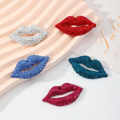 2025 New Arrival Sparkling Colorful Lip Rhinestone Beads Heavy Work Crystal Beads for DIY Beads Jewelry Phone Case Making