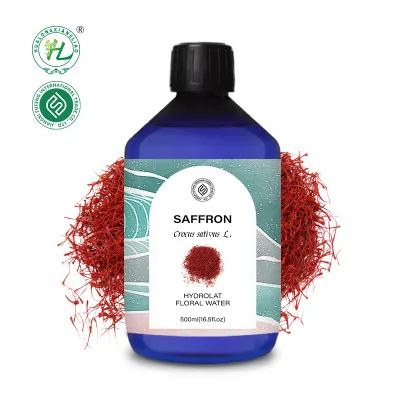 Saffron Hydrosol - Hydrolat Organic for Skin Face Care - 100% Pure Natural Floral Water, Steam Distilled | OEM 500mL
