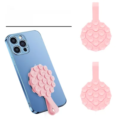 Round Double-sided Mobile Phone Vacuum Adsorption Suction Cup Car Phone Holder