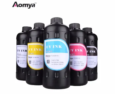UV Curable Ink for Digital Printing on Metal Compatible with Epson Printer Printhead I3200 I1600 500ml and 1000ml Factory Price