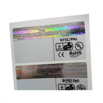 Custom Rainbow Holographic Color Scratch off Paper Adhesive Sticker with Eight Digit Code Underneath Guangdong Made Packing Use