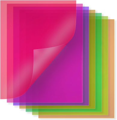 Colorful Transparent Book Cover A4 Size Waterproof Book Sleeve clear on Textbook Cover .