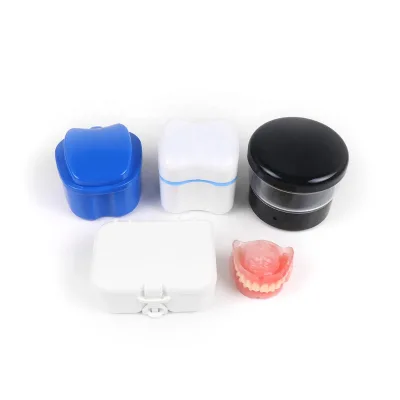 CE Certificated Matched Denture Brushes Customized Dental Ultrasonic Cleaning Plastic Box Denture Box
