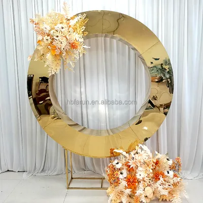 Factory Customized Stainless Steel Circular Wedding Background for Wedding Decoration Party Event Arrangement
