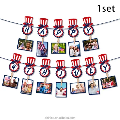 Nice New American Independence Day Decorated Pull Flag Banner American National Day Decorated Pull Flag Lndependence Day layout