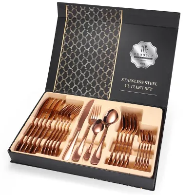 Factory Direct DDP Stainless Steel Cutlery Set 24pcs