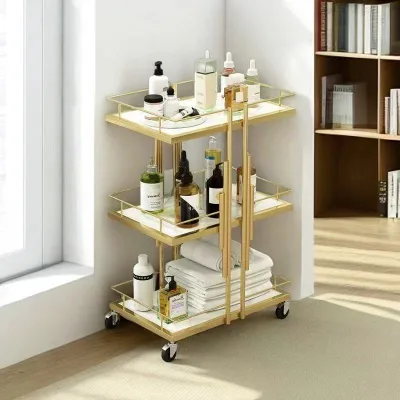 Beauty Salon Trolley, Luxury Nail and Eyelash Extension Trolley, Trendy Hair Coloring and Perming Tool Cart