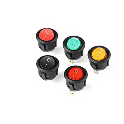 Manufacturers Supply New Boat Two Feet Two Open Round Button Power Switch Red Panel Mount