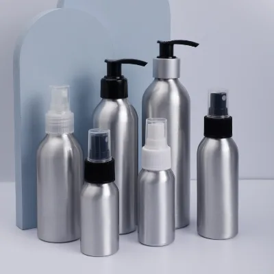 350ml 500ml Wholesale Reusable Special Design Empty Custom Refillable Colored Luxury Shampoo Lotion Perfume Aluminum Bottles