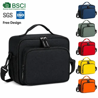 Custom Portable Thermal Lunch Box Bag Leakproof Insulated Cooler Tote Bag for Work Picnic Hiking Daily Food Storage