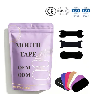 OEM Custom Anti Snoring Mouth Tape, Breathable Hypoallergenic Sleep Mouth Strips, Latex Free ISO13485 ISO9001 CE Certified