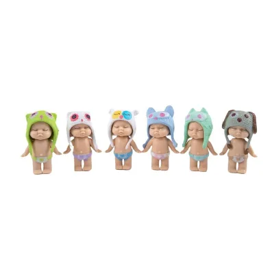 Random Color 1Pcs 8Cm Plastic Doll Simulation Baby Sleep Cute Doll Doll Male Sleeping Baby Toy for Boys Girls