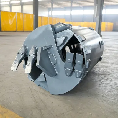 Wear Resistant Alloy Steel Earth Auger Ventilation Plate for Rotary Rigs Excavators 900mm Drilling Bucket with Soil Teeth