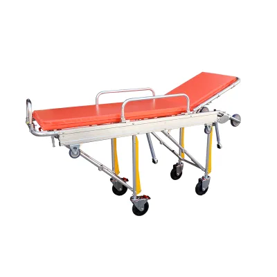Folding Aluminum Foam Cushion Medical Adjustable Legs Safety Belts for Ambulance Stretchers With Vehicle Brackets
