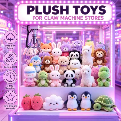 Professional Claw Machine Supplier - Factory Wholesale 8Inch 20CM 25CM Stuffed Animals in Stock Ready for Immediate Shipping