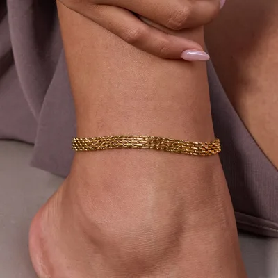 High-end Stainless Steel Anklet for Women, Unique Design, Colorfast, Suitable for Showering.