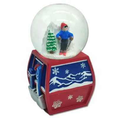 Custom logo Resin Alps Alpine Skiing Snow Mountain Utah Souvenir Ski Snow Globe
