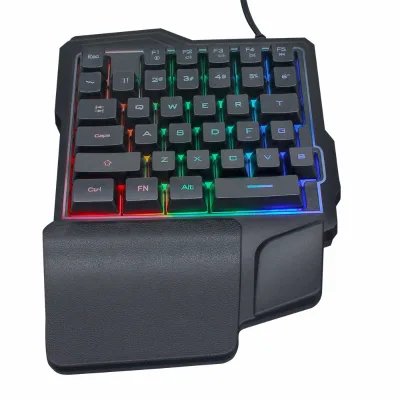 K7 Dedicated Artifact Wired Keyboard Throne Eating Chicken Black Single Hand Mechanical Feel Backlight Gaming Keyboard