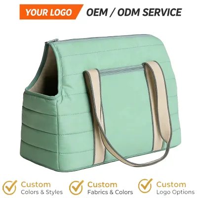 OEM Portable Pet Tote Bag Durable Pet Carriers Lightweight Quilted Dog Carrier with Easy Care Cushion Daily Use