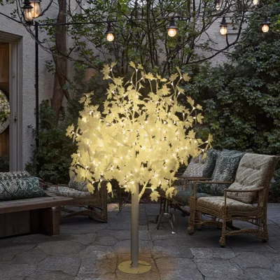 Dongyu 2m White Iron Trunk LED Firework Light AC 110V IP65 Rating for Outdoor Holiday Lighting Artificial Maple Tree Projects