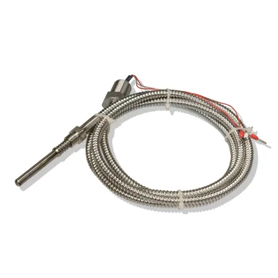 HUADONG Threaded-Mount Thermocouple Assembly with Metal Hose