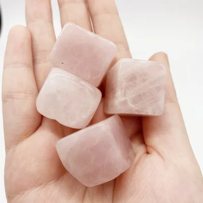 Pink Rose Quartz Tumbled Stones Wholesale Rose Quartz Crystal Tumble Stones Natural Rose Quartz Healing Tumble Stone