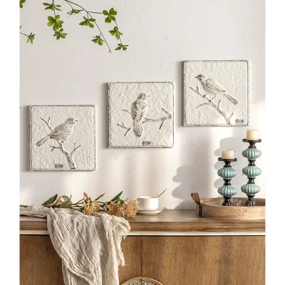 2025 Newest Design White Color Metal Wall Art Bird Wall Art at Attractive Price