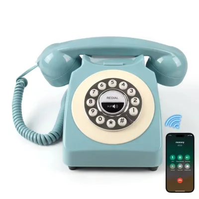 For Vintage Cordless Phone Cheeta BT-8019 Handsfree Redial Music Play 10m Range Household Use