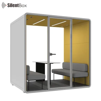 Office Pods  Private Immersive Capsules with Aluminum Panel Tempered Glass Easy to Install