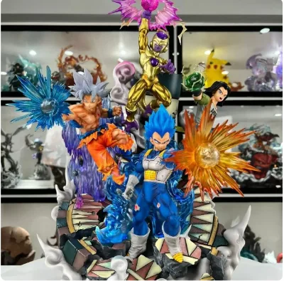 57cm Dragon Ball Z Figure GK Frieza Android 18 Vegeta Son Goku Action Figures Casting the Soul PVC Anime Model Collection Toys