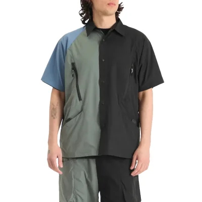 Custom Split Color 100% Polyester Multi Pocket Mens River Outdoor Sports Shirt for Men