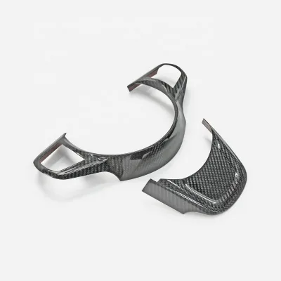 EPR 2pcs DRY CABON Stick-On Type OEM Interior Kits for A90 Supra Steering Wheel Switch Panel Trim