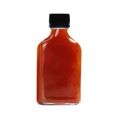 High Quality Flat Glass Tomato Ketchup Bottle with Plastic Anti-theft Caps for Food Containing Storage