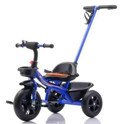 Cheap Three Wheels Kids Bike with Push bar and EVA Wheels Kids Tricycle with Back Seat for for Kids Trike Children Triciclo