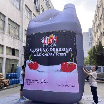 Advertising Giant Customized Inflatable Flushing Dressing Liquor Bottle Model with LOGO