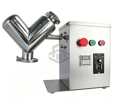 Small V Type Mixing Machine With Stainless Steel Barrel for Laboratory Material Blending